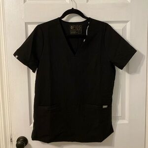 Figs black womens scrub top